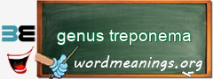 WordMeaning blackboard for genus treponema